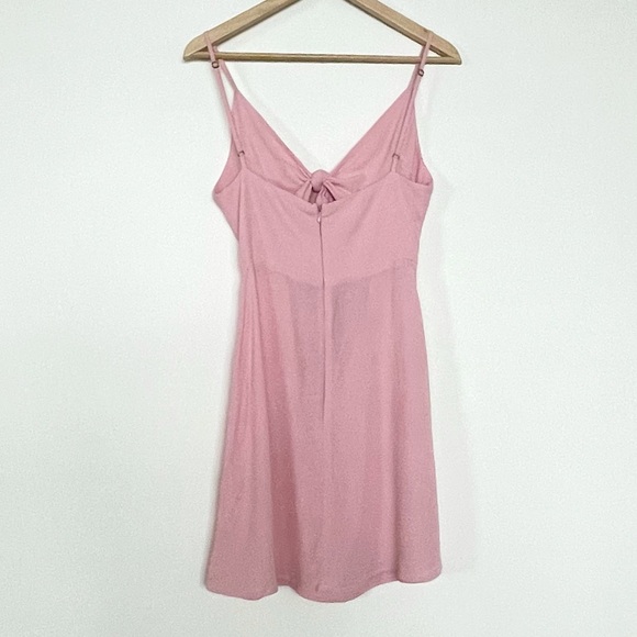 Like New Flynn Skye Bri Dress pink tie front mini - Picture 7 of 7